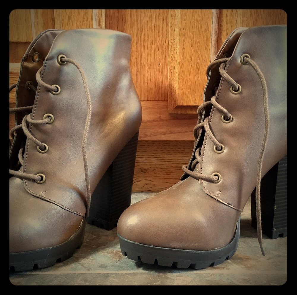 Brown booties